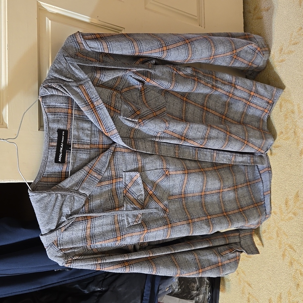 Molokai surf co. Men L flannel hoodie